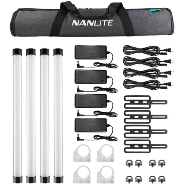 Nanlite PavoTube II 15X RGBWW LED Pixel Tube Light 60cm (4-Light Kit)
