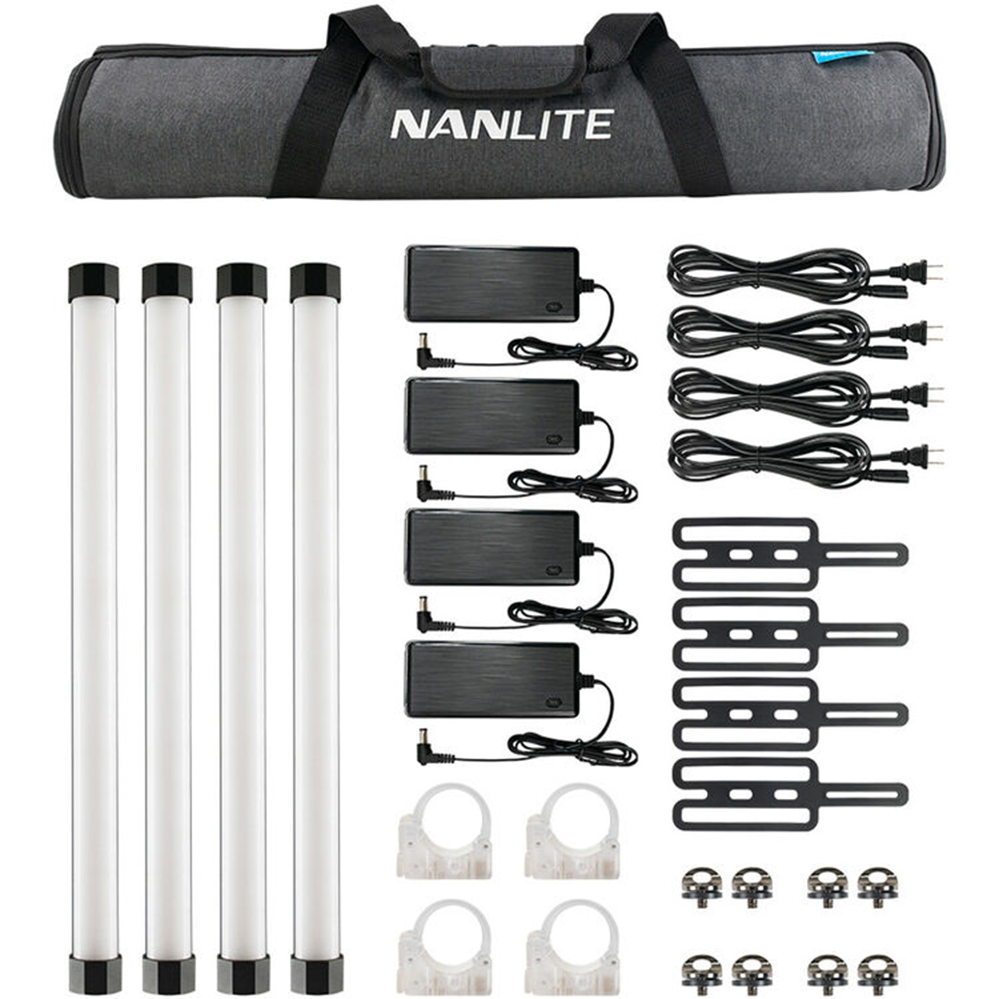 Nanlite PavoTube II 15X RGBWW LED Pixel Tube Light 60cm (4-Light Kit)