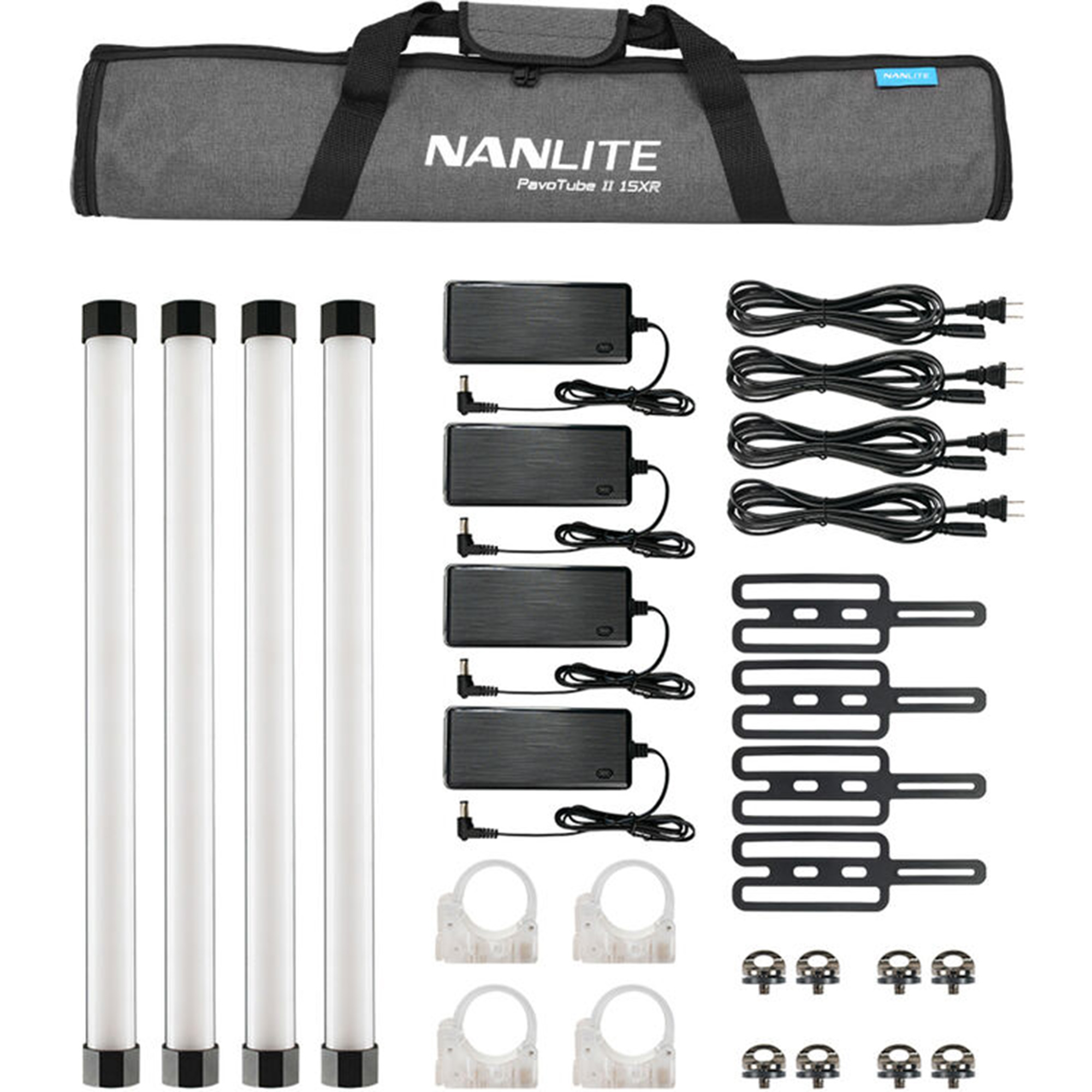 Nanlite PavoTube II 15XR RGBWW LED Pixel Tube Light 60cm (4-Light Kit)