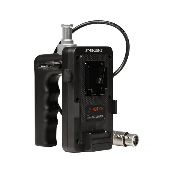 Nanlite V-Mount Battery Grip with 4-Pin XLR Connector for Forza LED Lights