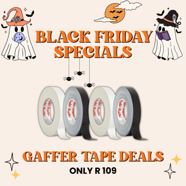 Le Mark MagTape Matt 500 Gaffer Tape 25mm x 50m (Black & White)