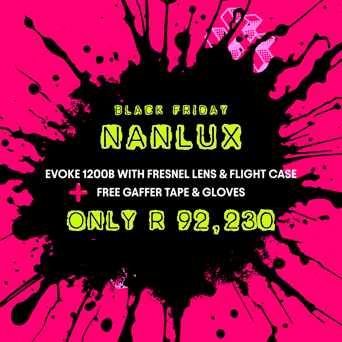 Nanlux Evoke 1200B with Fresnel Lens & Flight Case + FREE Gaffer Tape & Gloves