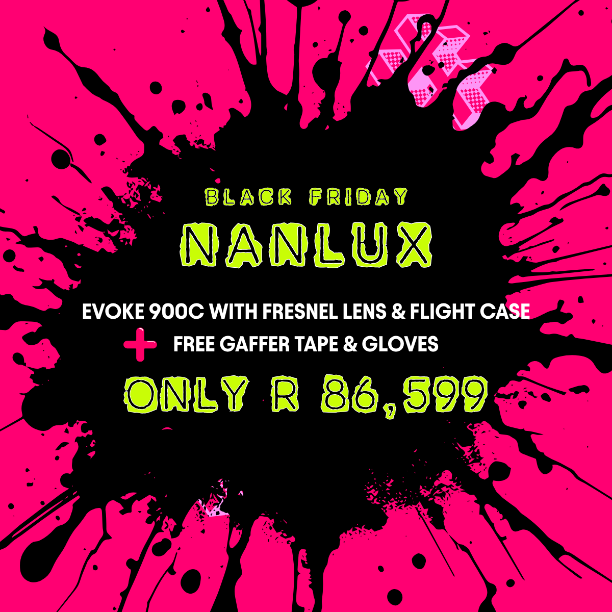 Nanlux Evoke 900C with Fresnel Lens & Flight Case + FREE Gaffer Tape & Gloves